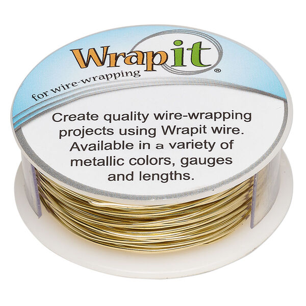 Wire, Wrapit®, Jeweler's Bronze, dead-soft, round, 20 gauge. Sold per 1/4 pound spool, approximately 82 feet. image number 0