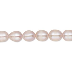 Pearl, cultured freshwater, mauve, 5-7mm rice, D grade. Sold per 15-inch strand.