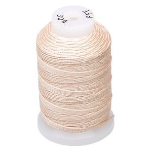 Thread, Purely Silk™, pink, size FFF. Sold per 92-yard spool.