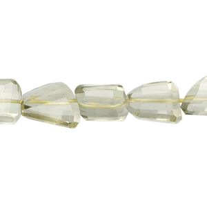 Lemon quartz 1pkg10, tumbled faceted freeform nugget bead small