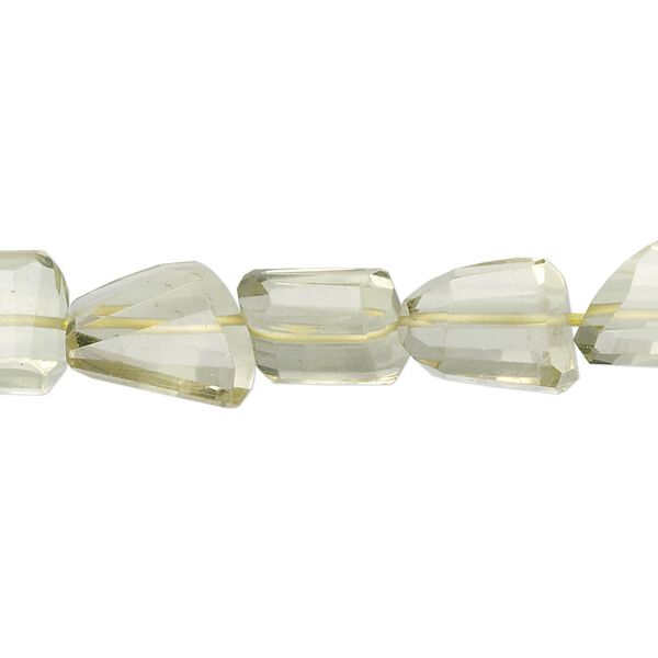 Lemon quartz 1pkg10, tumbled faceted freeform nugget bead small image number 0