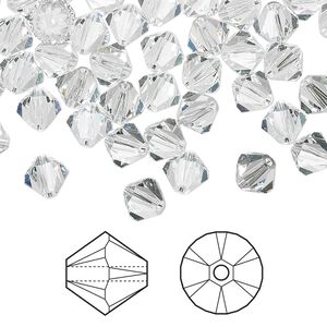 Bead 360pk crystal, Swarovski® 6mm XILION bicone 5328