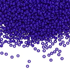 Seed bead, Preciosa Ornela Czech glass, pkg/500g, #11 rocaille, opaque blue, (33050).