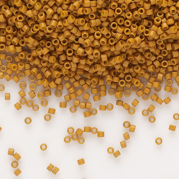 Seed bead, Delica®, glass, pkg/50g, #11 round, opaque matte glazed toast (DB-2286). image number 0
