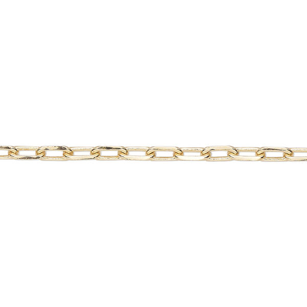 Chain, gold-finished brass, 3mm paperclip. Sold per pkg of 5 feet. image number 0