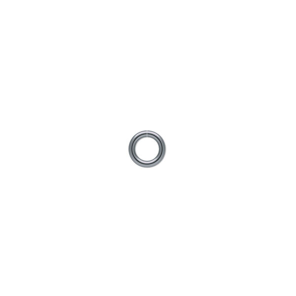 Jump ring, gunmetal-plated brass, 5.5mm round, 3.5mm inside diameter, 18 gauge. Sold per pkg of 500. image number 0