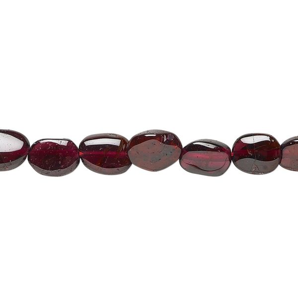 Rhodolite garnet 1pkg1, hand-cut puffed oval bead 13 inch 7x5mm-11x7mm image number 0