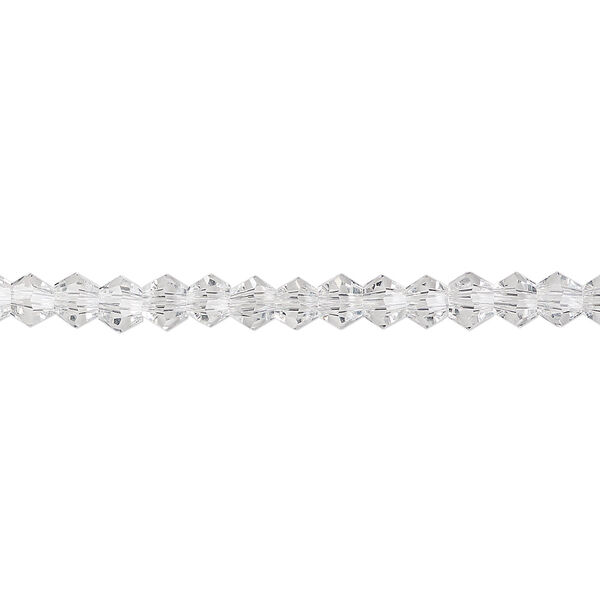 Bead 1pk transparent clear, Celestial Crystal® 4mm bicone 15.5-16 inch image number 0