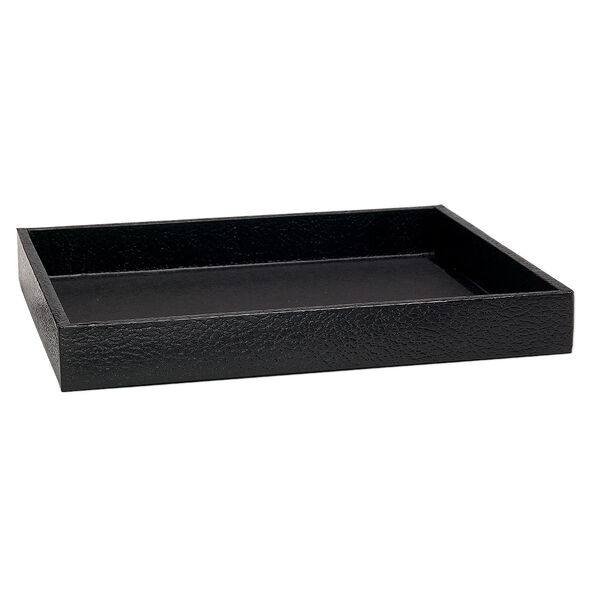 Display tray, fiber board and paper, black, 8-1/4 x 7-1/4 x 1 inches. Sold individually. image number 0
