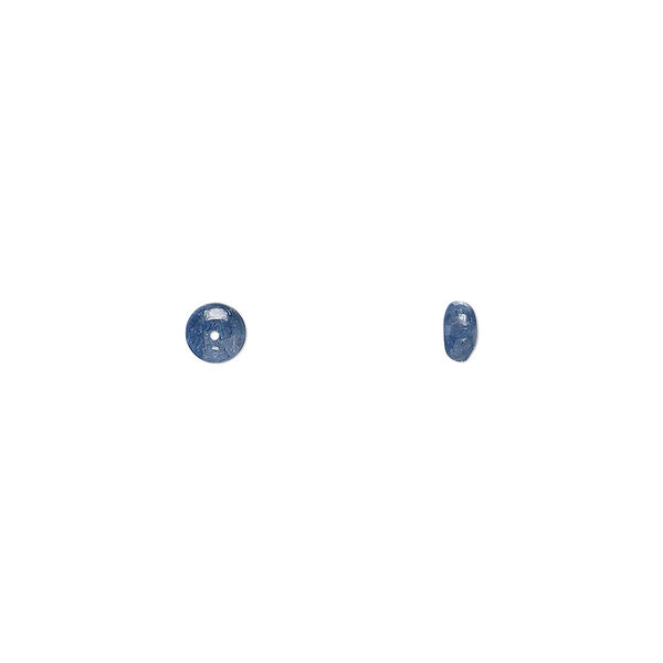 Bead, sapphire (heated), 4x2mm-5x3mm hand-cut rondelle, B- grade, Mohs hardness 9. Sold individually. image number 0