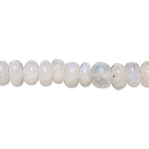Rainbow moonstone 1pkg1, hand-cut rondelle bead natural 15.5-16 inch 6x3mm-8x5mm