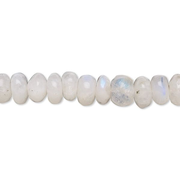 Rainbow moonstone 1pkg1, hand-cut rondelle bead natural 15.5-16 inch 6x3mm-8x5mm image number 0