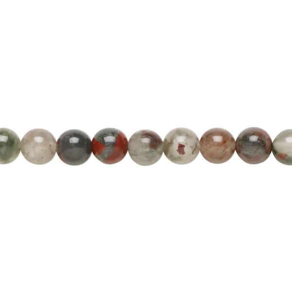 African bloodstone 1pkg1, round bead natural B grade, 15.5-16 inch 6mm image number 0