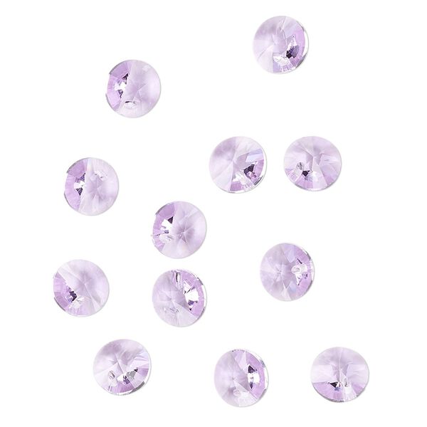 Drop 12pk violet, Crystal Passions® 6mm pendant mini disk 6428 image number 1