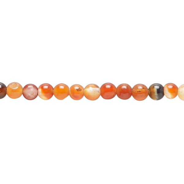 Bead, multi-agate (dyed / heated), 4-5mm round, C- grade, Mohs hardness 6-1/2 to 7. Sold per 15" to 16" strand. image number 0