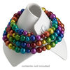 Display, bracelet, leatherette, white, 3-1/4 x 3-3/8 x 4-inch wrap-around snap cone. Sold individually. image number 1