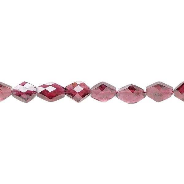 Rhodolite garnet 1pkg1, hand-cut faceted diamond bead 14 inch 5x4mm-8x5mm image number 0