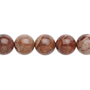 Pomegranate jasper 1pkg1, round bead natural 15.5-16 inch 10mm