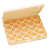 Organizer, plastic, cream and clear, 6-1/2 x 5-1/4 x 1 inches with 20 vials. Sold individually. image number 1
