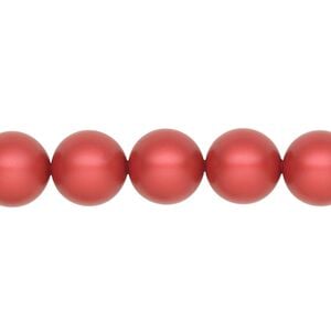 Pearl 25pk rouge, Crystal Passions® 10mm round 5810