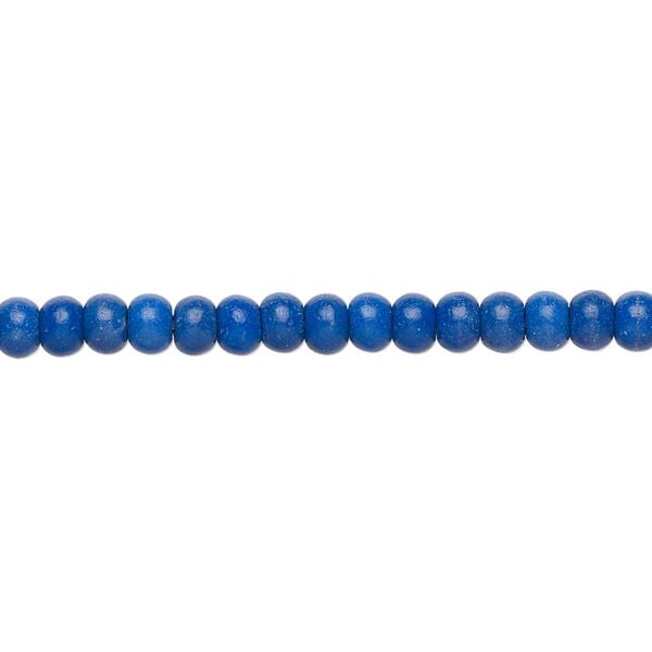 Bead, "howlite" (resin) (imitation), opaque dark blue, 4x3mm-5x4mm rondelle. Sold per 15-inch strand, approximately 130 beads. image number 0