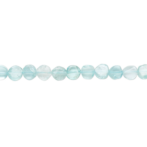 Bead, apatite (natural), 3-5mm hand-cut flat round, C grade, Mohs hardness 5. Sold per 13-inch strand. image number 0
