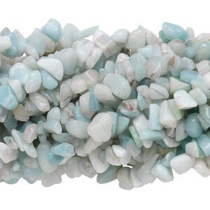 Amazonite 1pkg10, chip bead natural 34 inch medium
