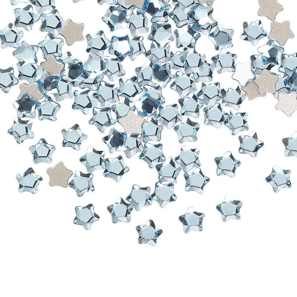 Flat back 720pk aquamarine foil back, Swarovski® 4mm star flower 2754 image number 0