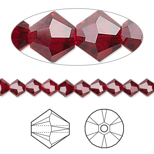 Bead 720pk Siam, Swarovski® 5mm XILION bicone 5328 image number 0