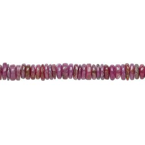 Corundum 1pkg1, hand-cut rondelle bead 8 inch 4x1mm-5x2mm