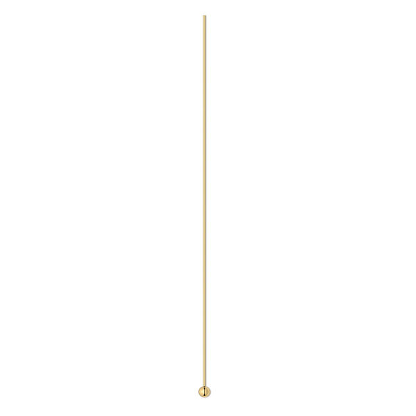 Head pin, 14Kt gold, 1-1/2 inches with 1mm ball, 30 gauge. Sold per pkg of 2. image number 0
