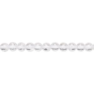 Ice flake quartz 1pkg1, round bead 15.5-16 inch 4mm