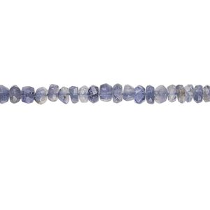 Iolite 1pkg1, hand-cut faceted rondelle bead 15.5-16 inch 3x2mm-4x3mm
