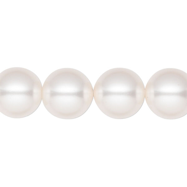 Pearl 10pk white, Crystal Passions® 12mm round 5811 image number 0