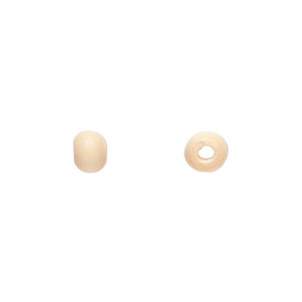 Bead, sugar maple (coated), natural, 6x5mm hand-cut rondelle. Sold per pkg of 450-500. image number 0