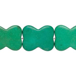 Bead, "turquoise" (resin) (imitation), kelly green, 20x16mm vase. Sold per 15-inch strand.