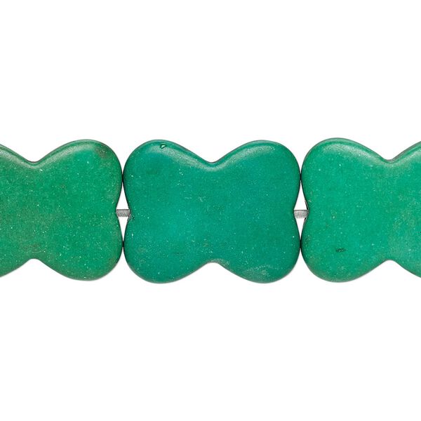Bead, "turquoise" (resin) (imitation), kelly green, 20x16mm vase. Sold per 15-inch strand. image number 0