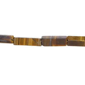 Tigereye 1pkg1, square tube bead natural, 15 inch 13x4mm