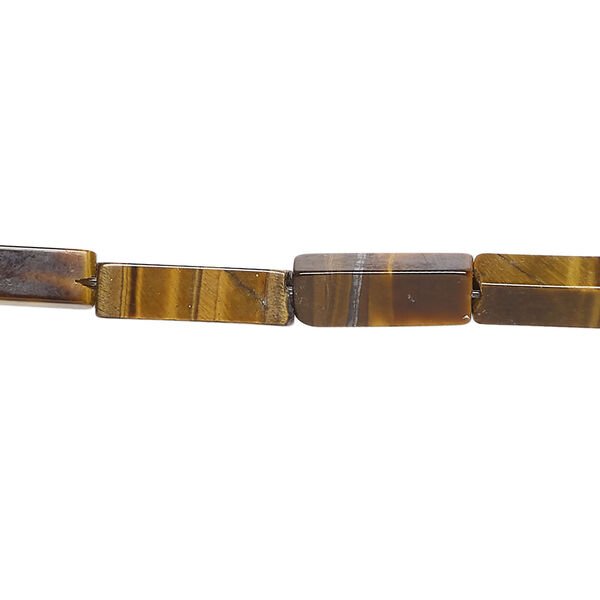 Tigereye 1pkg1, square tube bead natural, 15 inch 13x4mm image number 0
