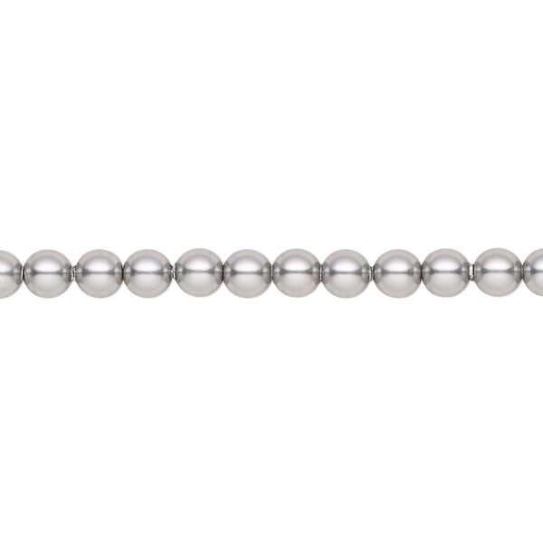 Pearl 100pk grey, Crystal Passions® 4mm round 5810 image number 0