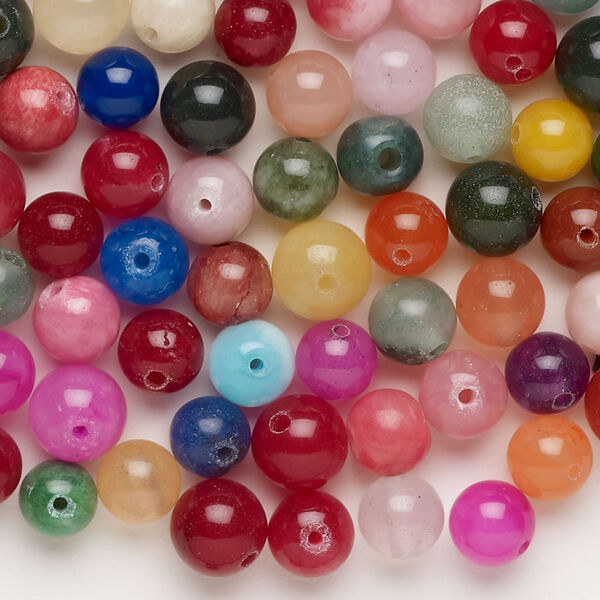 Quartz 1pkg1, round bead C grade, 2 oz mix 5-8mm image number 0