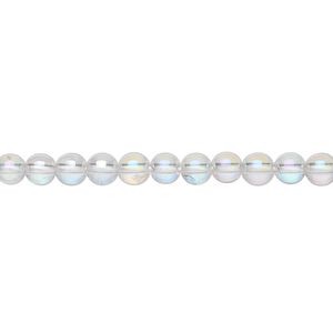 Quartz crystal 1pkg1, AB round bead 15.5-16 inch 4mm