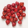 Bead mix, "howlite" (imitation) resin 1pkg25, opaque red and dark red, 17x14mm-18x15mm skull. image number 0