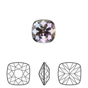 Fancy stone 1pk crystal iris mist foil back, Crystal Passions® 12mm cushion 4470
