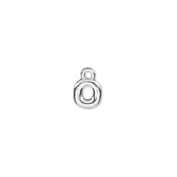 Charm, silver-finished "pewter" (zinc-based alloy), 7.5x7mm number 0. Sold per pkg of 2. image number 0