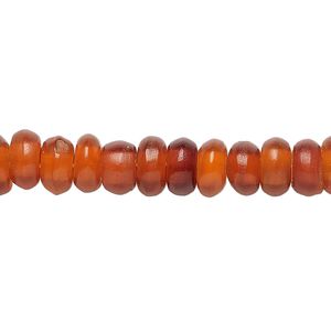 Bead, horn (dyed), golden, 8x4mm hand-cut rondelle. Sold per 15-1/2" to 16" strand.