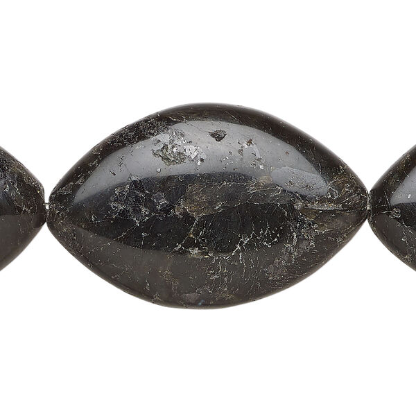 Blue labradorite 1pkg1, puffed marquise bead natural, 15 inch 34x21mm-34x22mm dark image number 0