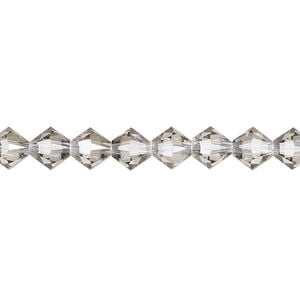 Bead 1pkg360 crystal urban grey, Swarovski&reg;, 6mm XILION bicone 5328