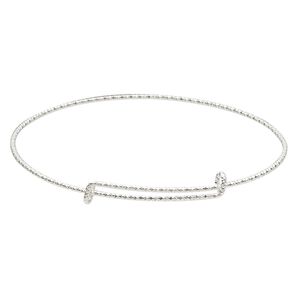 Bracelet, sterling silver, 1mm wide diamond-cut, adjustable from 5-1/2 to 6 inches. Sold individually.
