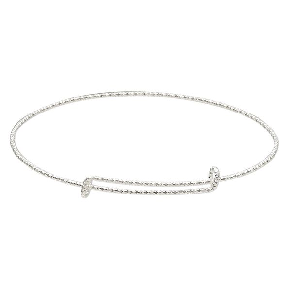 Bracelet, sterling silver, 1mm wide diamond-cut, adjustable from 5-1/2 to 6 inches. Sold individually. image number 0